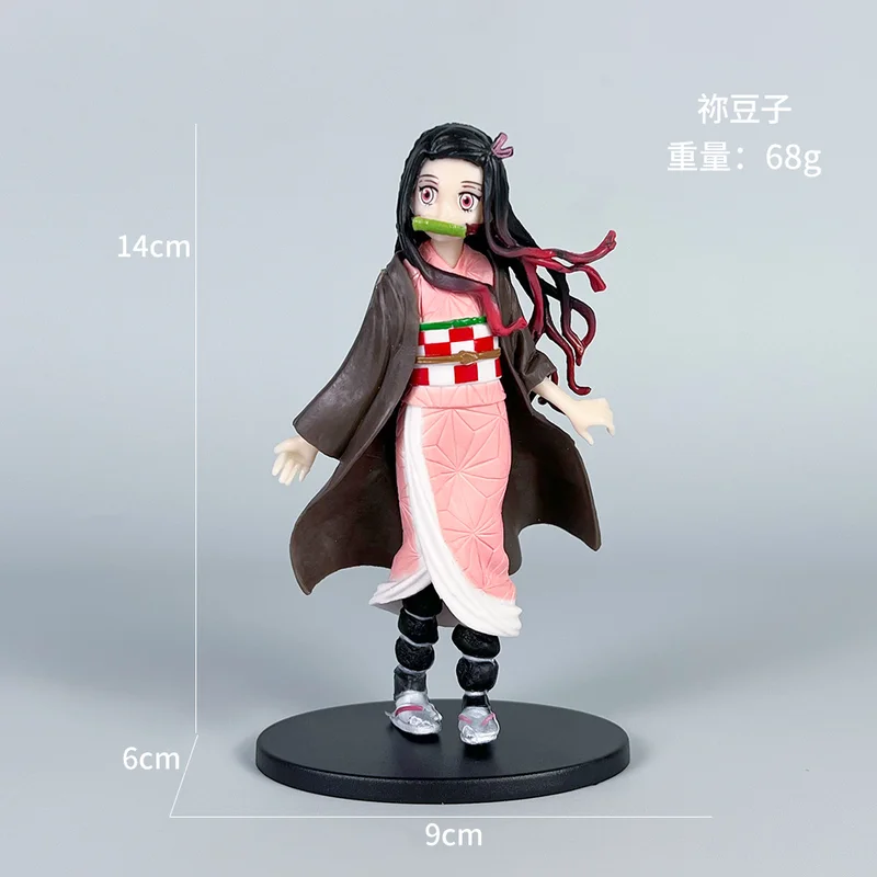 6 pcs Anime Demon Slayer Action Figures Tanjirou Nezuko Zenitsu Tomioka Giyuu Kochou Anime Figure Collect  Doll Toys