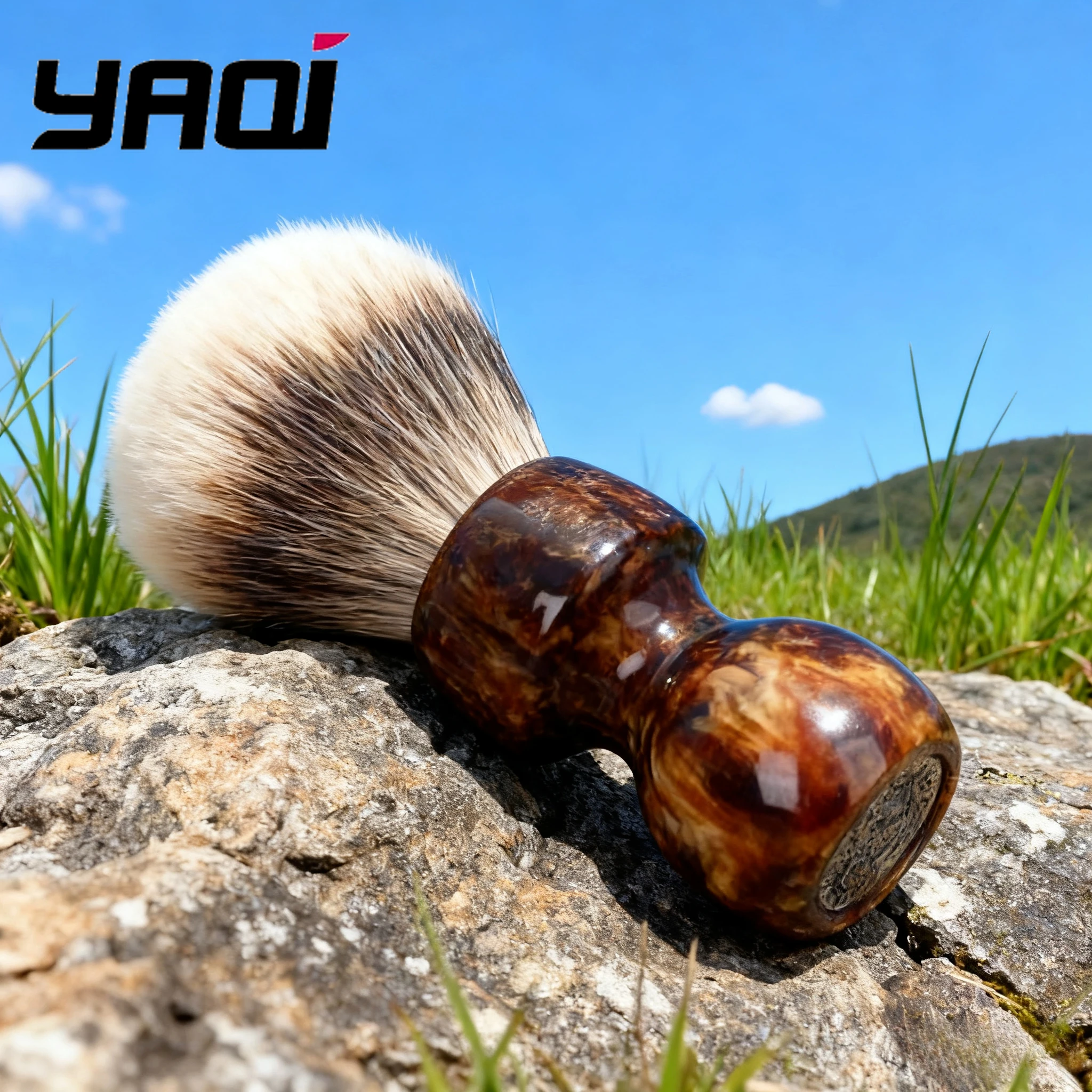 yaqi-caramel-26mm-brosse-de-rasage-humide-pour-hommes-poils-de-blaireau-a-deux-bandes-pour-le-toilettage-des-poils-du-visage