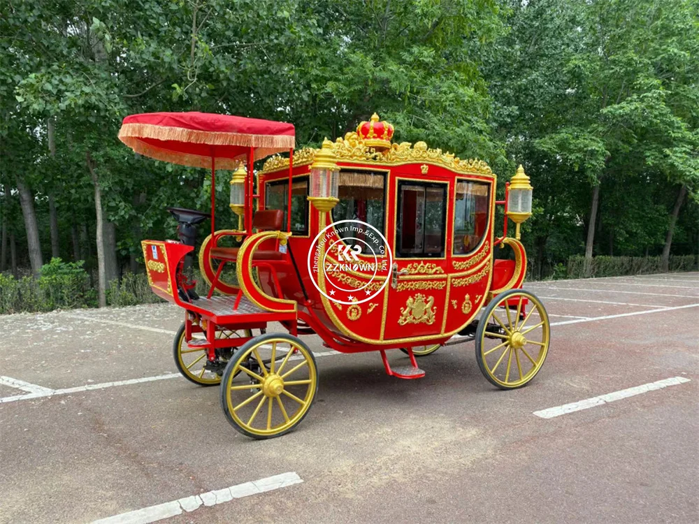 Luxury European Royal Style Customizable Royal Carriage Electric Elegant Classic Structure Royal Carriage For Wedding Ceremony