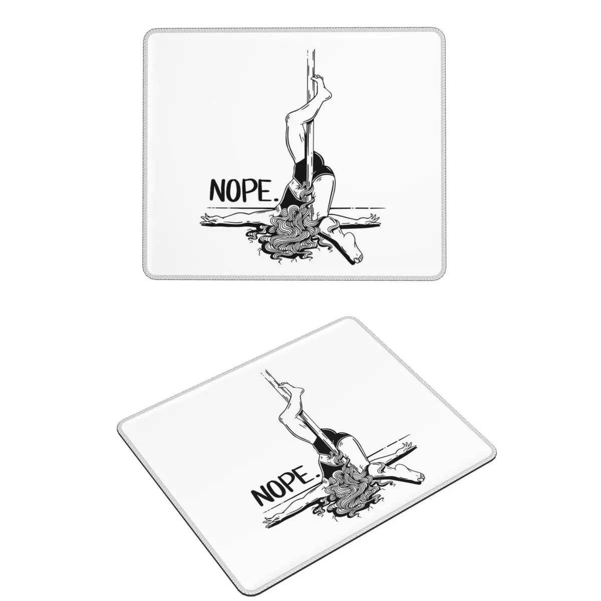 

Pole Dance NOPE - Black Mouse Pad Computer Keyboard Mouse Mat Gamer PC Desk Mat Office Table Mats