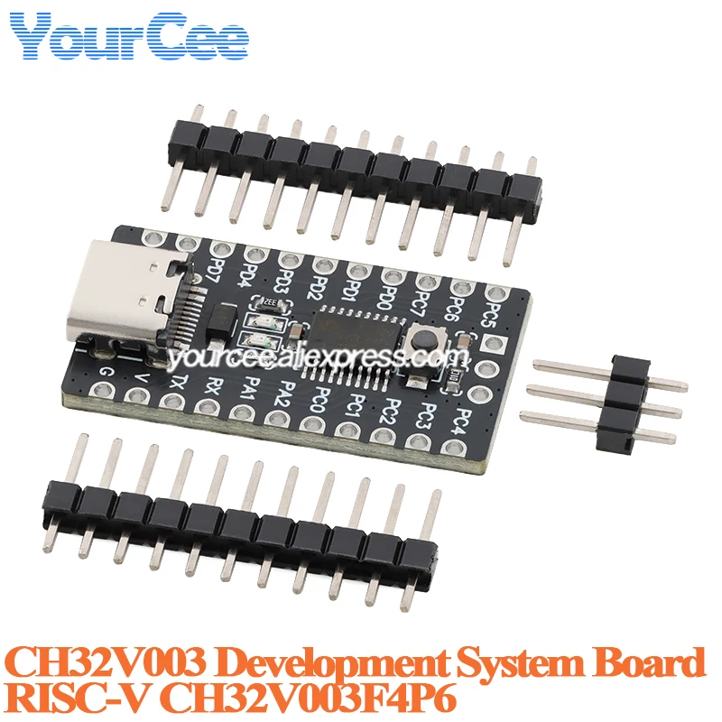 5pcs/1pc CH32V003 CH32V003F4P6 system core development board 48MHz 3.3/5V 2KB SRAM 16KB Flash RISC-V microcontroller module