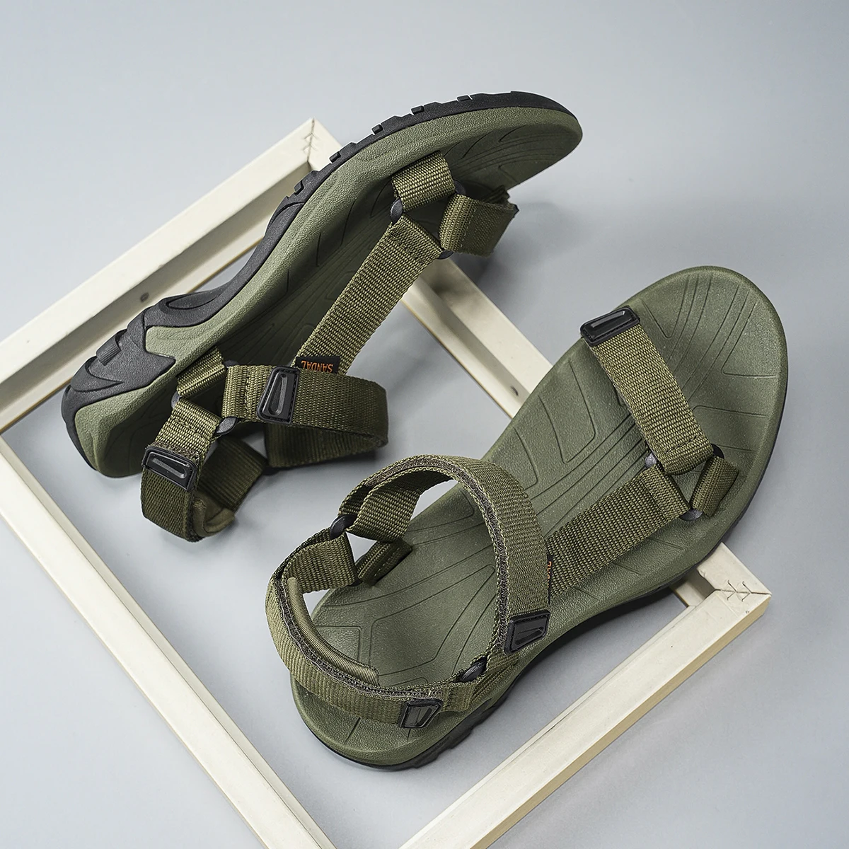 Herren Casual Sport-Sandalen Outdoor-Wandersandalen Komfortable Rutschfeste Strand- und Trekking-Sandalen Übergröße Verstellbar – Detail 4
