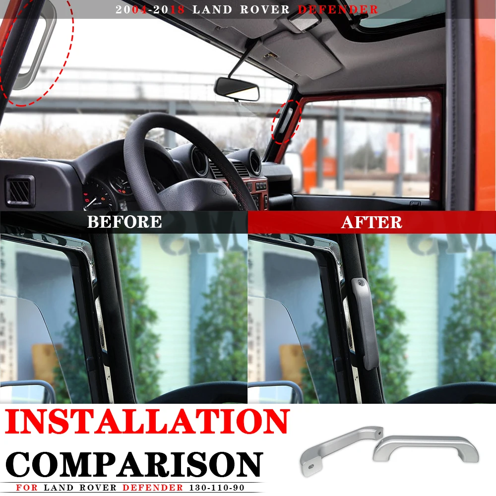 

Car A Pillar Grab Handle Trim Accessories For Land Rover Defender 90 110 2004-2018