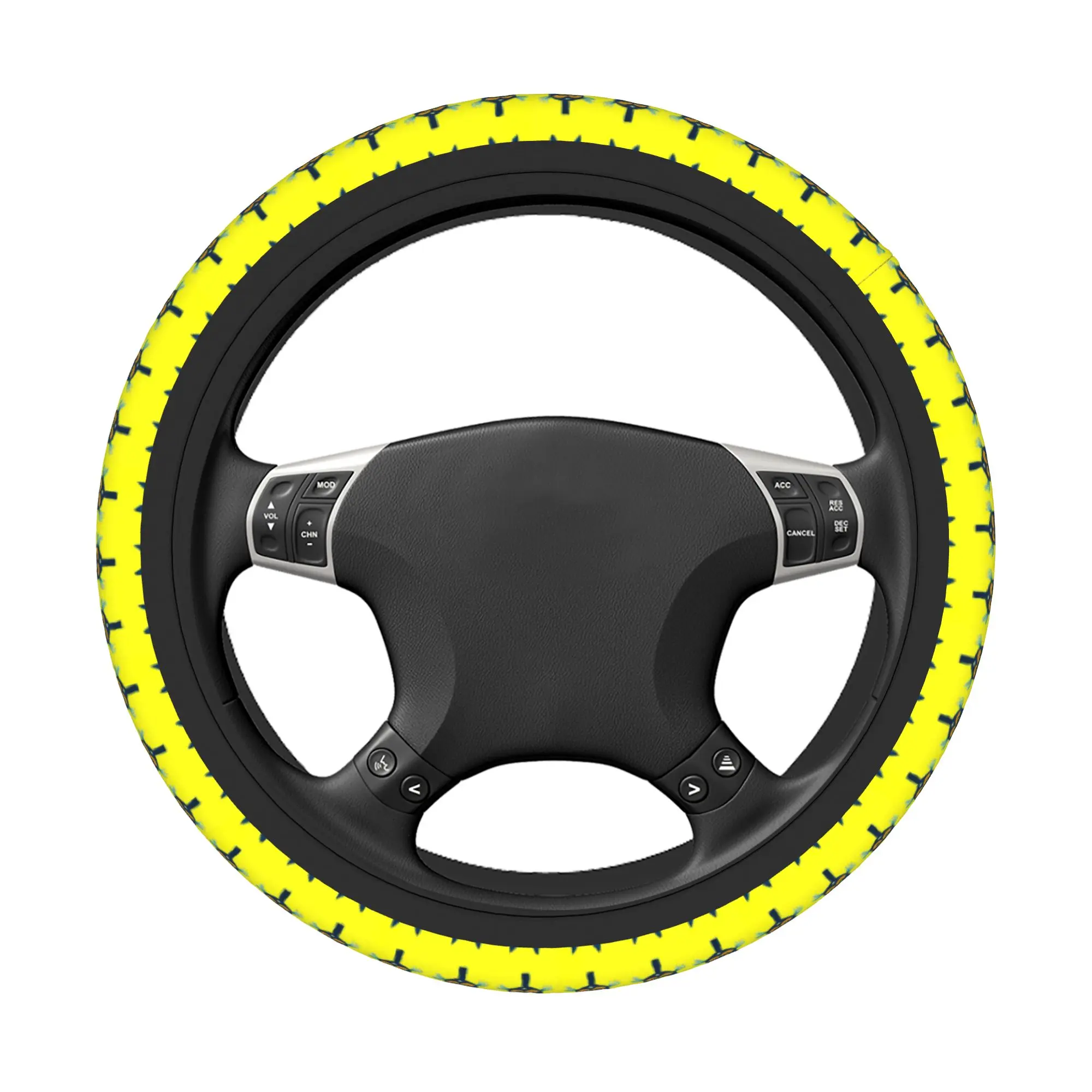 Pete the Cat Groovy Car Steering Wheel Cover 37-38 Anti-slip Cartoon Steering Wheel Protective Cover Car-styling Car Accessories