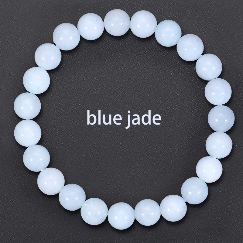 Sanshi Natural Blue Jade Blue Bracelet Men Women Natural Stone Blood Circulation Stimulate Enthusiasm Health Care Jewelry