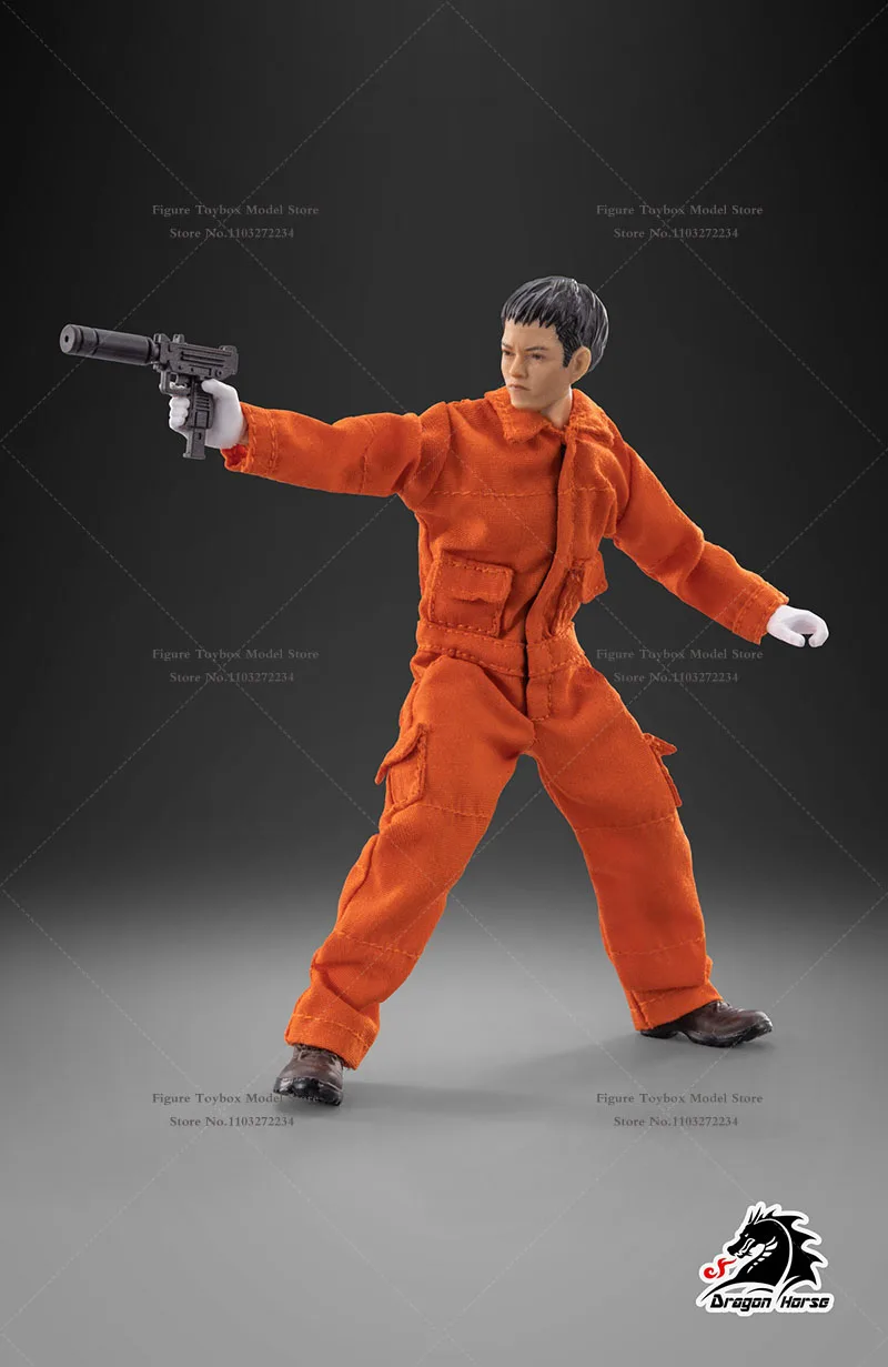 DRAGON HORSE DH-S003 1/12  SCP D-level Staff SCP-181 Movable Orange Lucky Man Action Figure Delicate Mini 6" Full Set Soldier