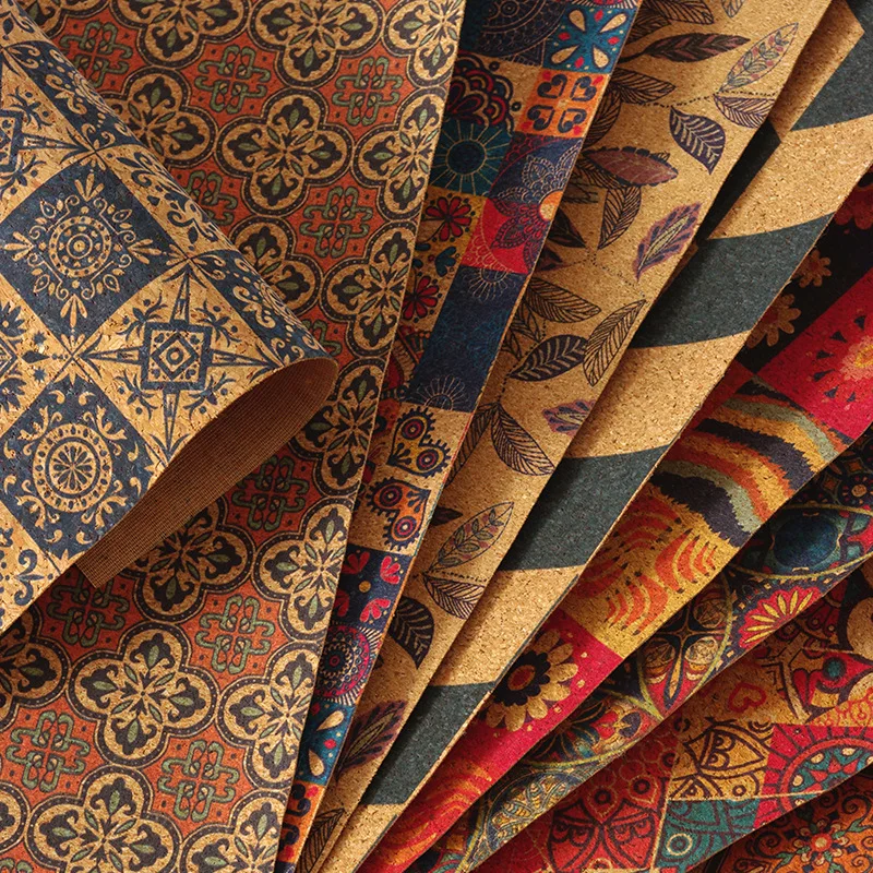 

Пробковая ткань натурального цвета, ретро-простыни из искусственной кожи, тонкая мягкая пробковая лента, подходит для сумок, чехол для ноутбука, упаковочный материал