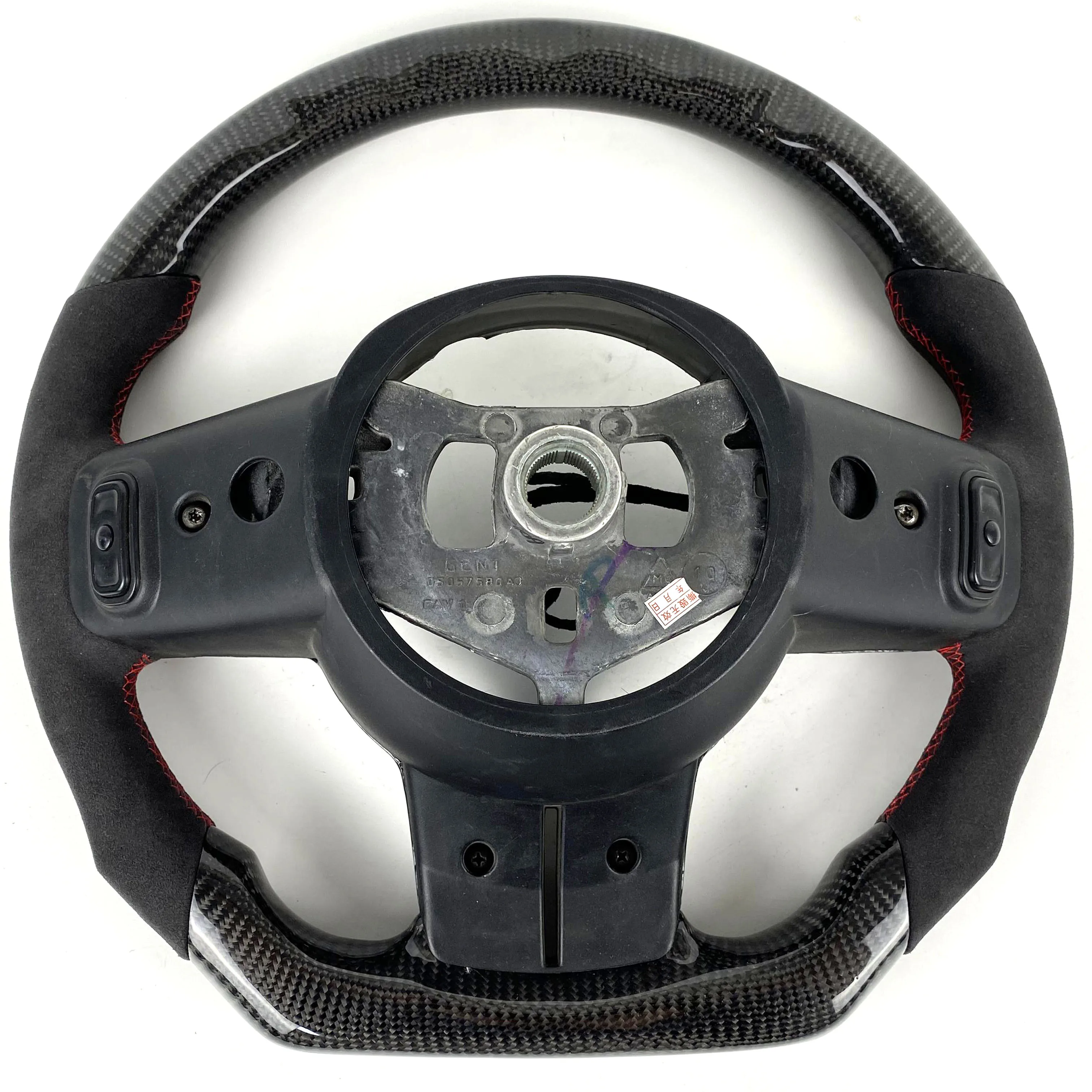 For Jeep Wrangler JK JL 2011 2012 2013 2014 2017 Customized carbon fiber steering wheel LED display Alcantara leather