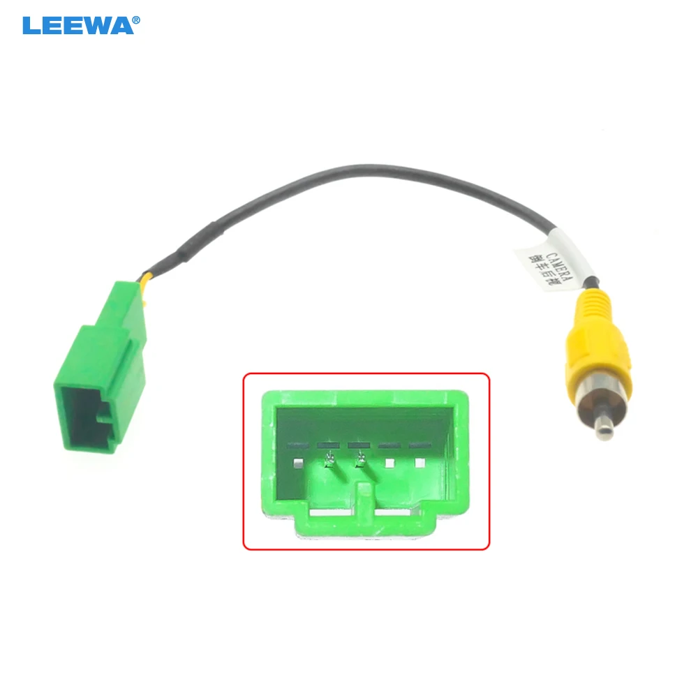 LEEWA 1pc Car 5-pin Reverse Camera Output Video Adapter Wiring Cable For Mitsubishi Isuzu Original Factory Auto Camera Output