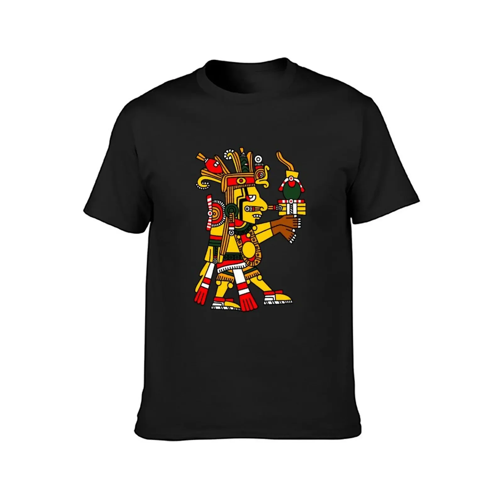 Aztec Deity Cinteotl, God of Maize, Codex Borgia. T-Shirt customizeds rapper graphic tees anime clothes cotton t shirt men