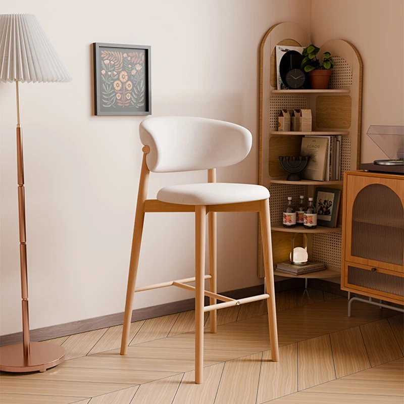 

Wood Outdoor Bar Chair Kitchen Garden Stool High Chair Nordic Modern Bar Sandalyesi Mutfak Restaurant Furniture