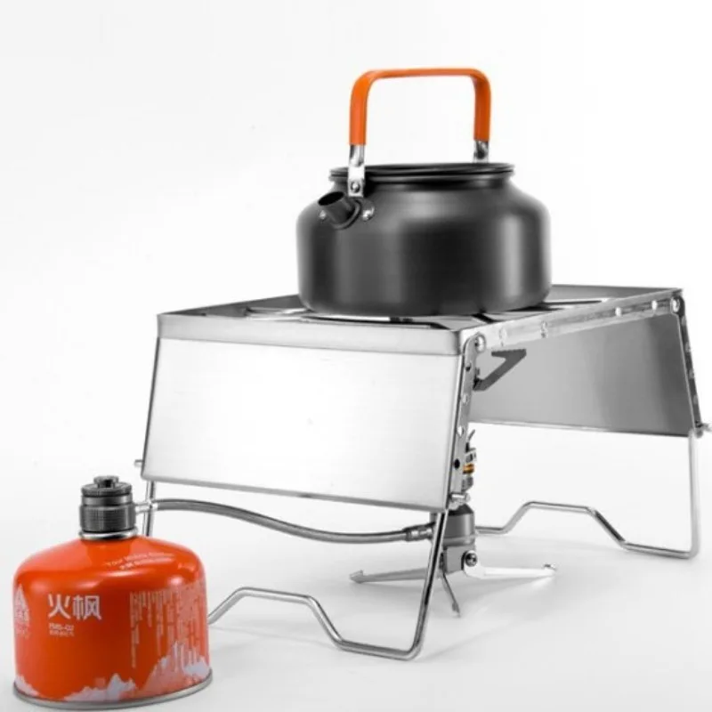 Stainless Steel Folding Multi-Functional Windshield, Windproof Cooking Rack, Stove Head Support, Portable Picnic Pot Holder
