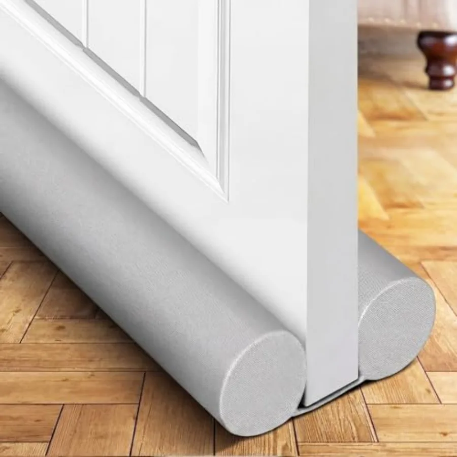 

Door Draft Stopper Door Sweep Weather Stripping Noise Blocker Window Breeze Blocker Adjustable Draft Door Closers, Grey