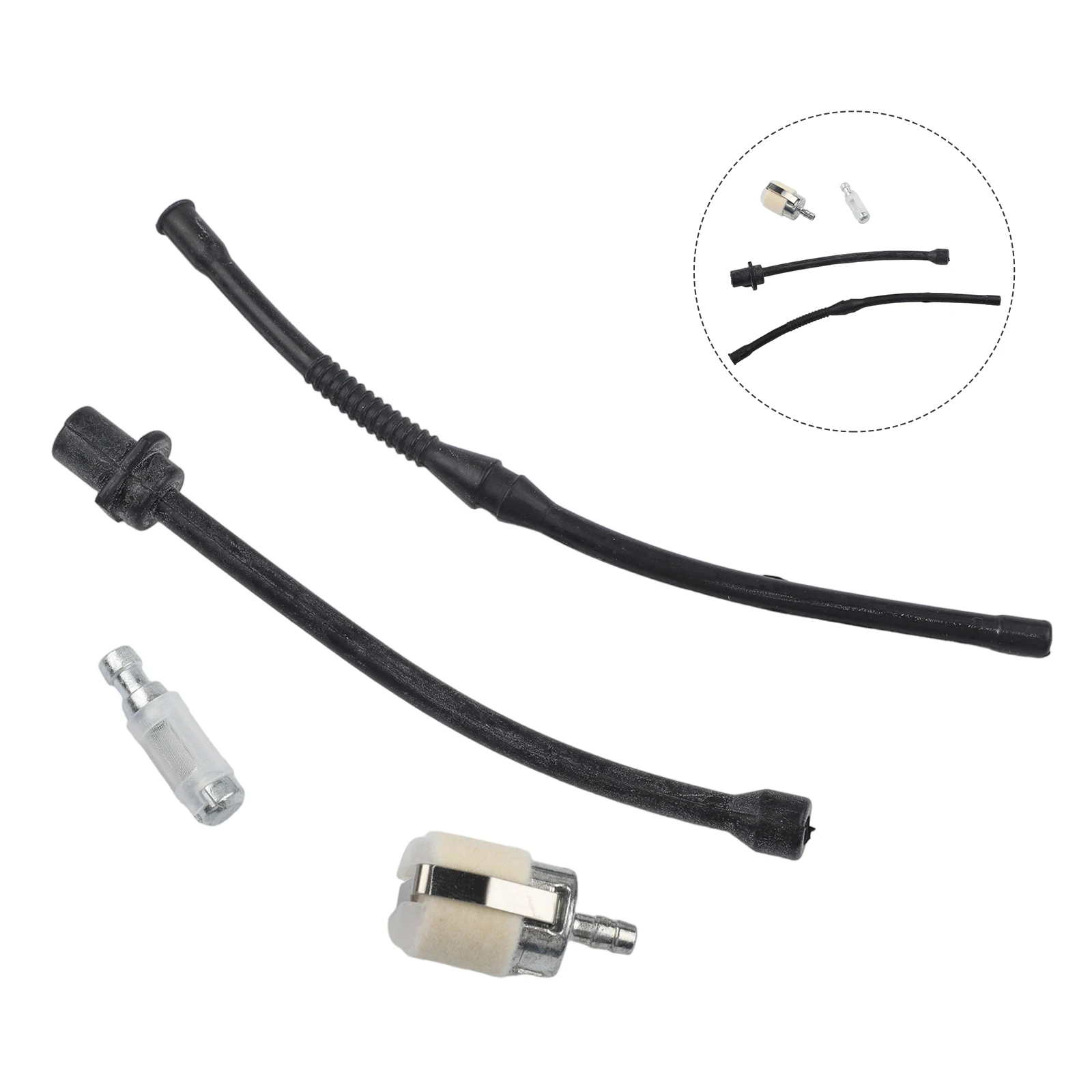 Two-Piece Fuel Pipe and Oil Pipe Set Designed for Chinese Chainsaw 4500 5200 5800 52cc 58cc Engine Applications