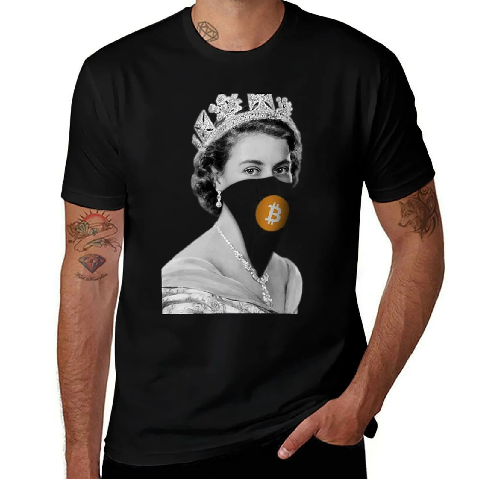 Queen Bitcoin Bandit Geek T-Shirt Summer Casual Loose T-Shirt