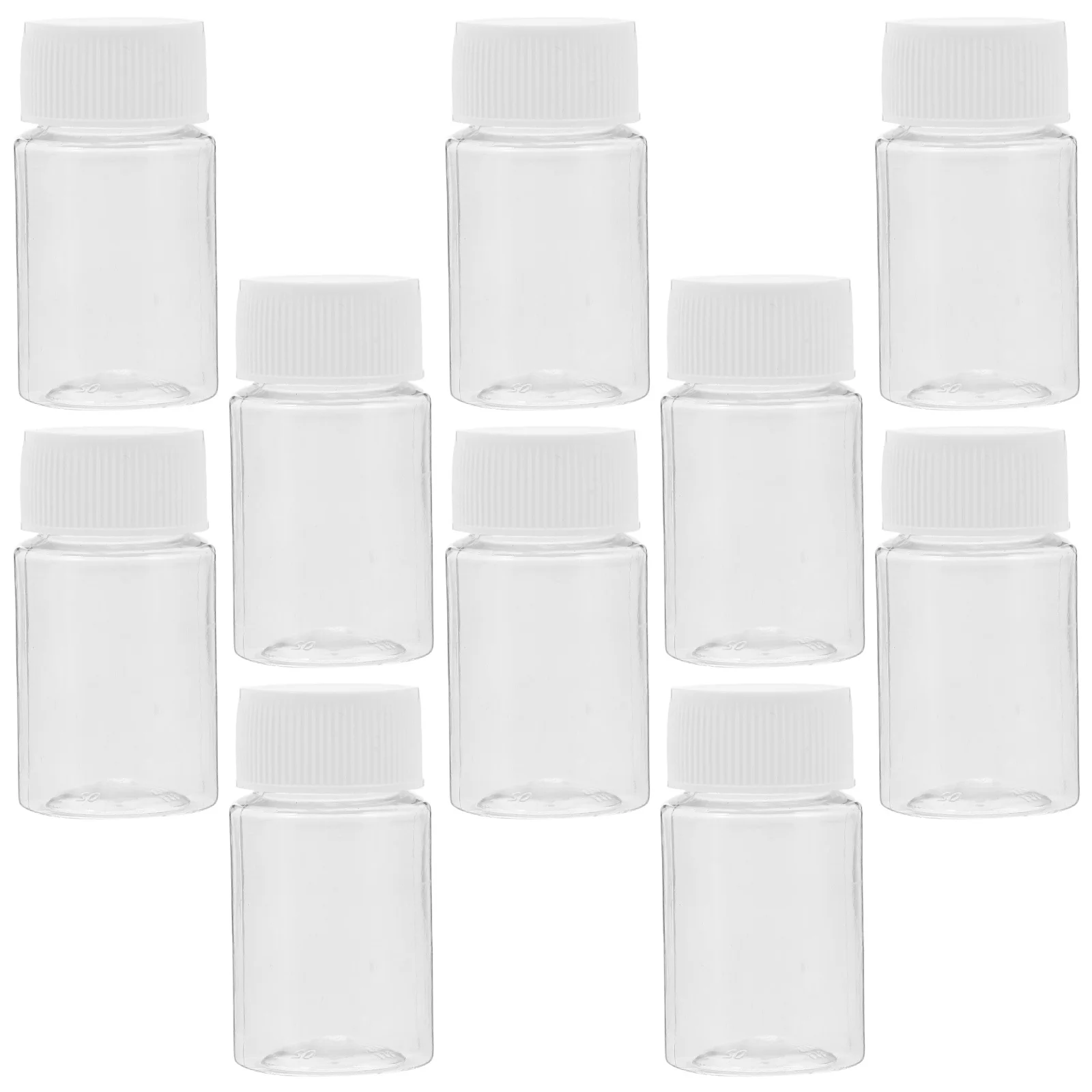 

10Pcs Transparent Wide Mouth Lab Reagent Bottles Plastic Liquid Solid Storage Containers Leakproof Sealed for Laboratory
