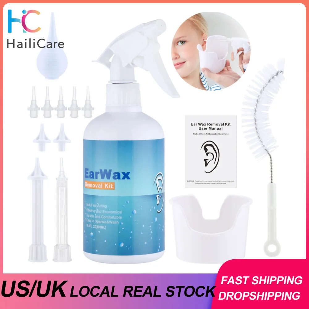 

US UK Stock Ear Irrigation Cleaning Kit Water Irrigation Ear Cleaner Ear Wax Removal Ear Washing Ear Care Tools