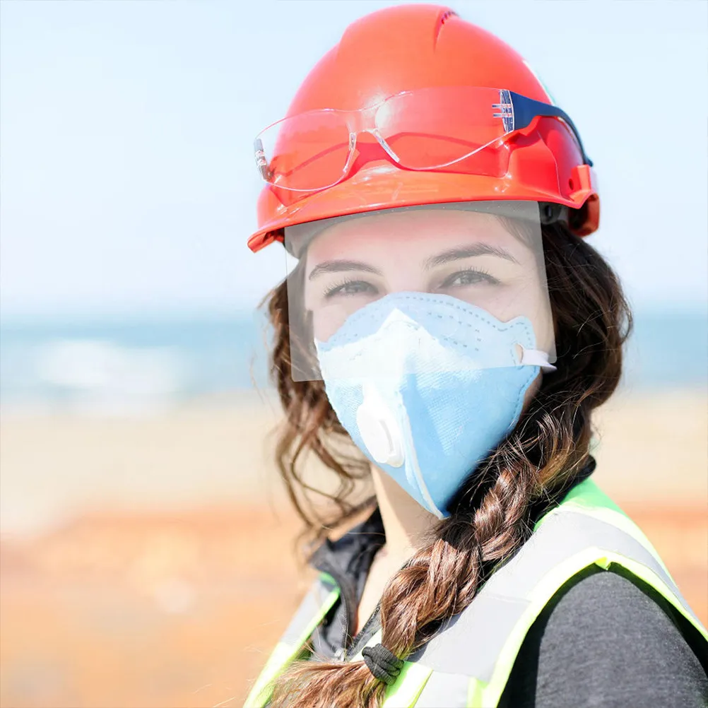 3Pcs Sandblasting Hood Dust Protection Lens Organic Glass Clear Lens Part Sandblasting Protective Cover Industrial Safety