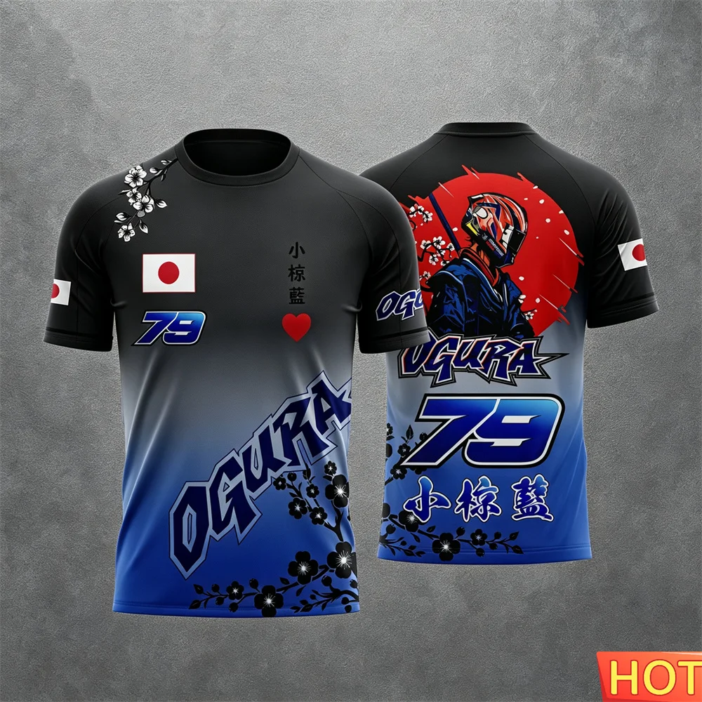 Japanisches Rennstil-T-Shirt für Motorrad-Enthusiasten, schnelltrocknendes, atmungsaktives Renn-T-Shirt für Herren.