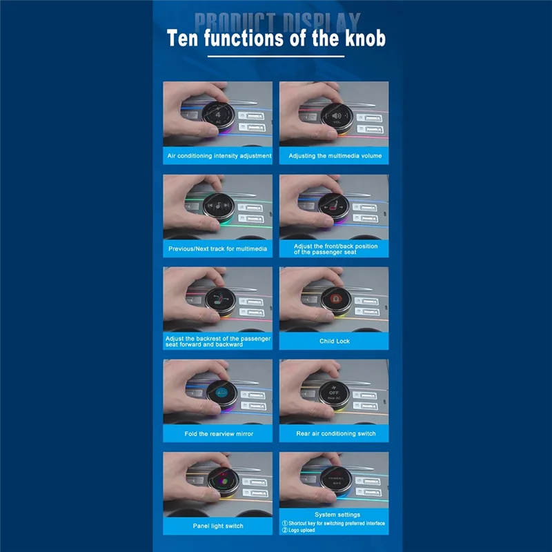 

Smart LCD Screen Gear Shift Button For Tesla Model 3 Y Control Docking Station Supports 10 Functions USB Type-C Port Replacement