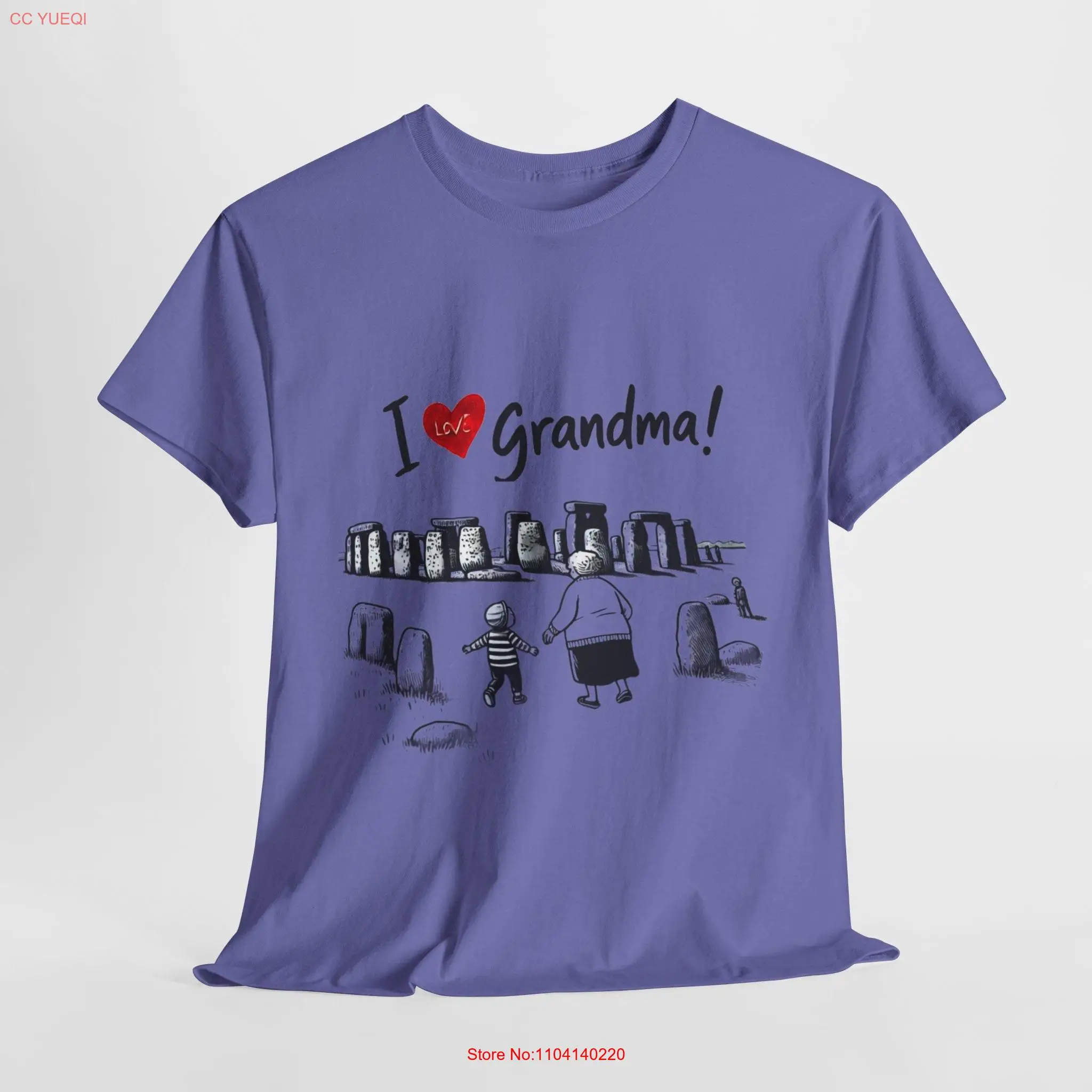 Stonehenge Mystery I Love Grandma T Shirt long or short sleeves