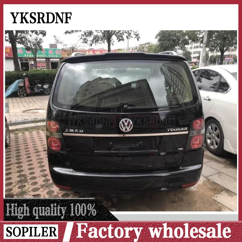 For Volkswagen Touran Spoiler 2008-2015 ABS Plastic Unpainted Color Rear Spoiler Wing Trunk Lid Cover Car Styling