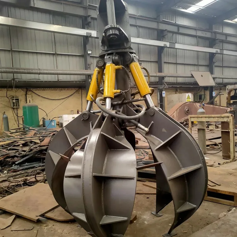 Small excavator steel grabber, fixed 20-ton excavator steel grabber, scrap iron steel grabber