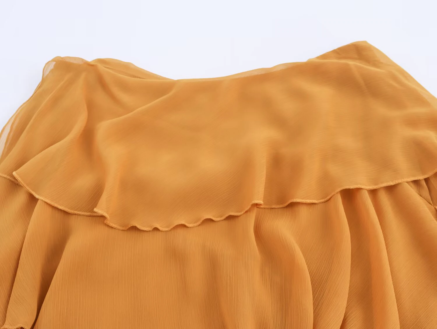 ZERAINS Autumn new women's clothing European and American style fashion personality asymmetrical layered decoration Midi skirt