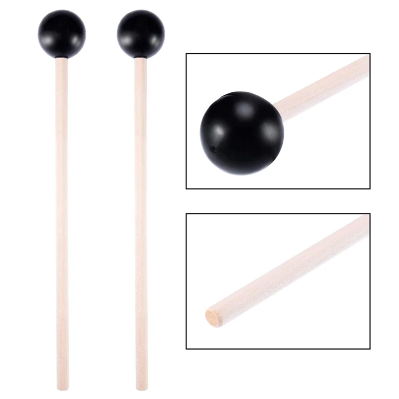 1Set Rubber Drumsticks Percussion Instrument Parts Xylophone/Marimba Mallets Hammer SCK-3 Rubber Head