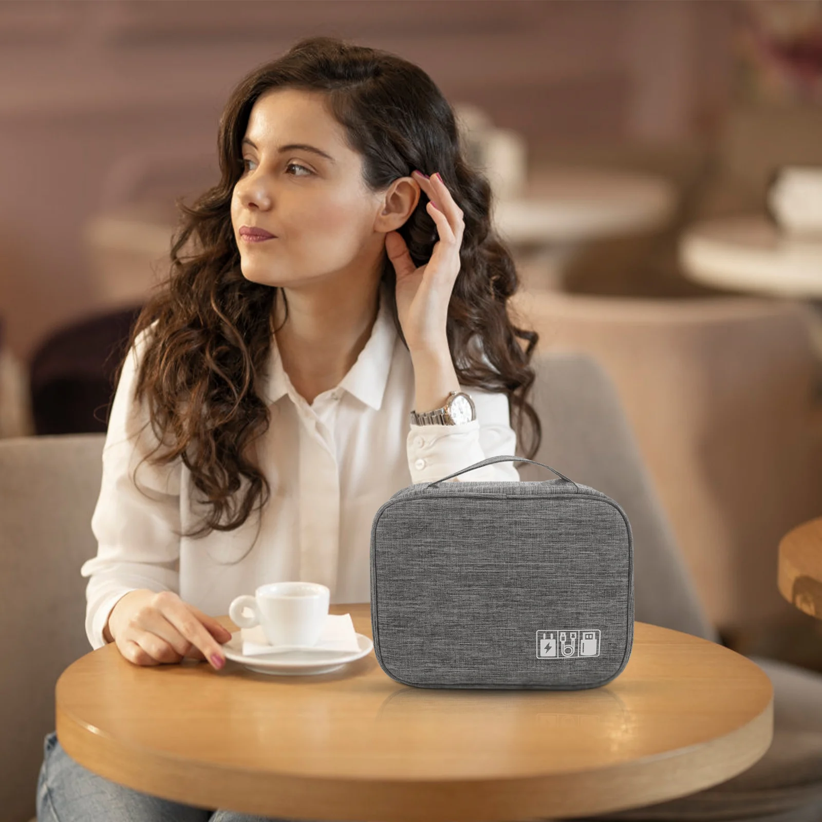 Tas Penyimpanan Kabel Data Organizer Gadget Elektronik Kotak Perjalanan Organizer Kawat Listrik