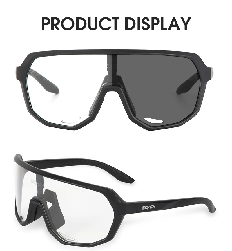 SCVCN Radfahren Gläser UV400 Photochrome Sonnenbrille Männer Sonne Mountainbike Straße Fahrrad Brillen Sport Laufen MTB Zyklus Gogg – Detail 14