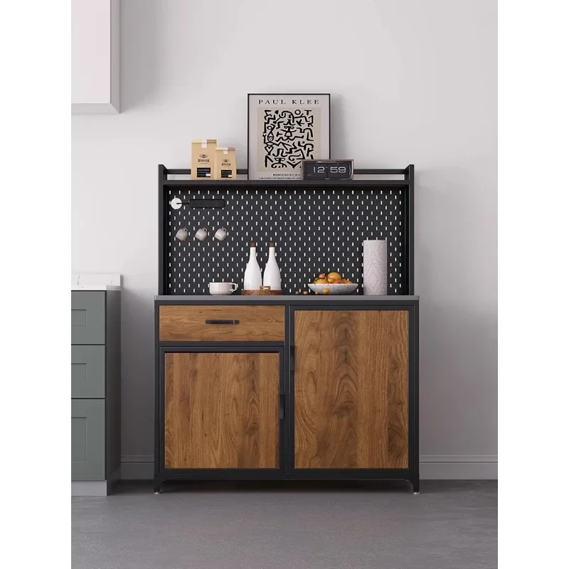 Industrial style wrought iron dining side cabinet against the wall integrated locker coffee cabinet