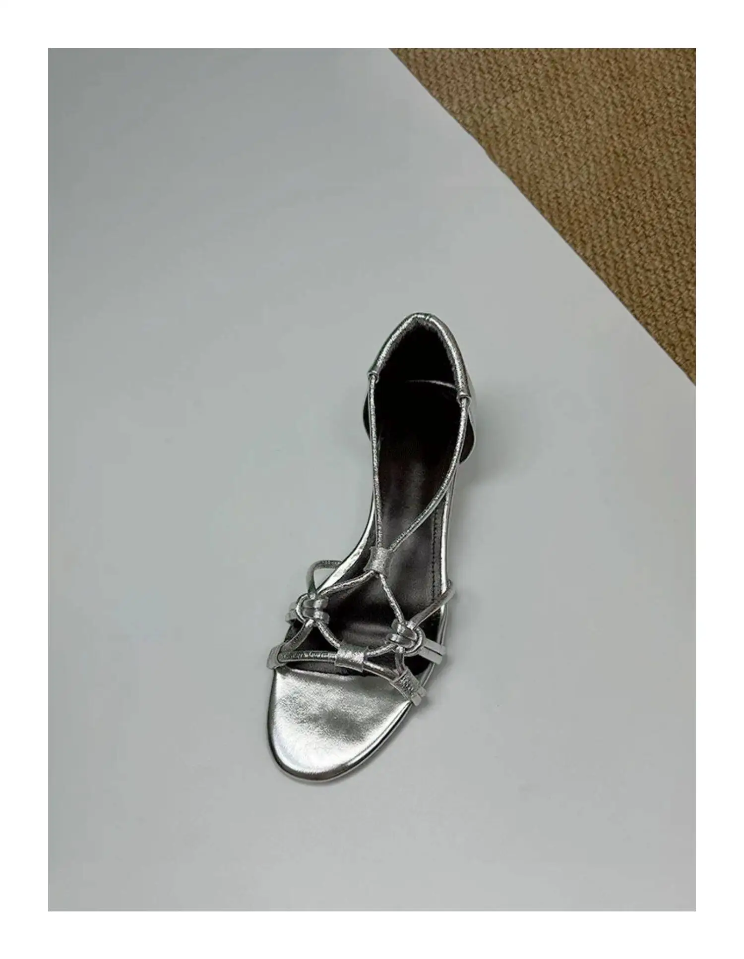 Vintage Design Woven Cross Strap Hollow Out Open Toe Sandals Women's Elegant Shallow Mouth Wedge Heel Shoes Casual Outside Shoes