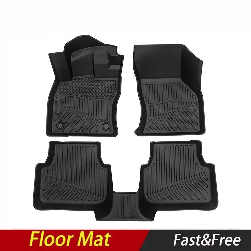 

Car Floor Mats for 2019-2023 Volkswagen Jetta Black All-Weather TPE Rubber Liner United States