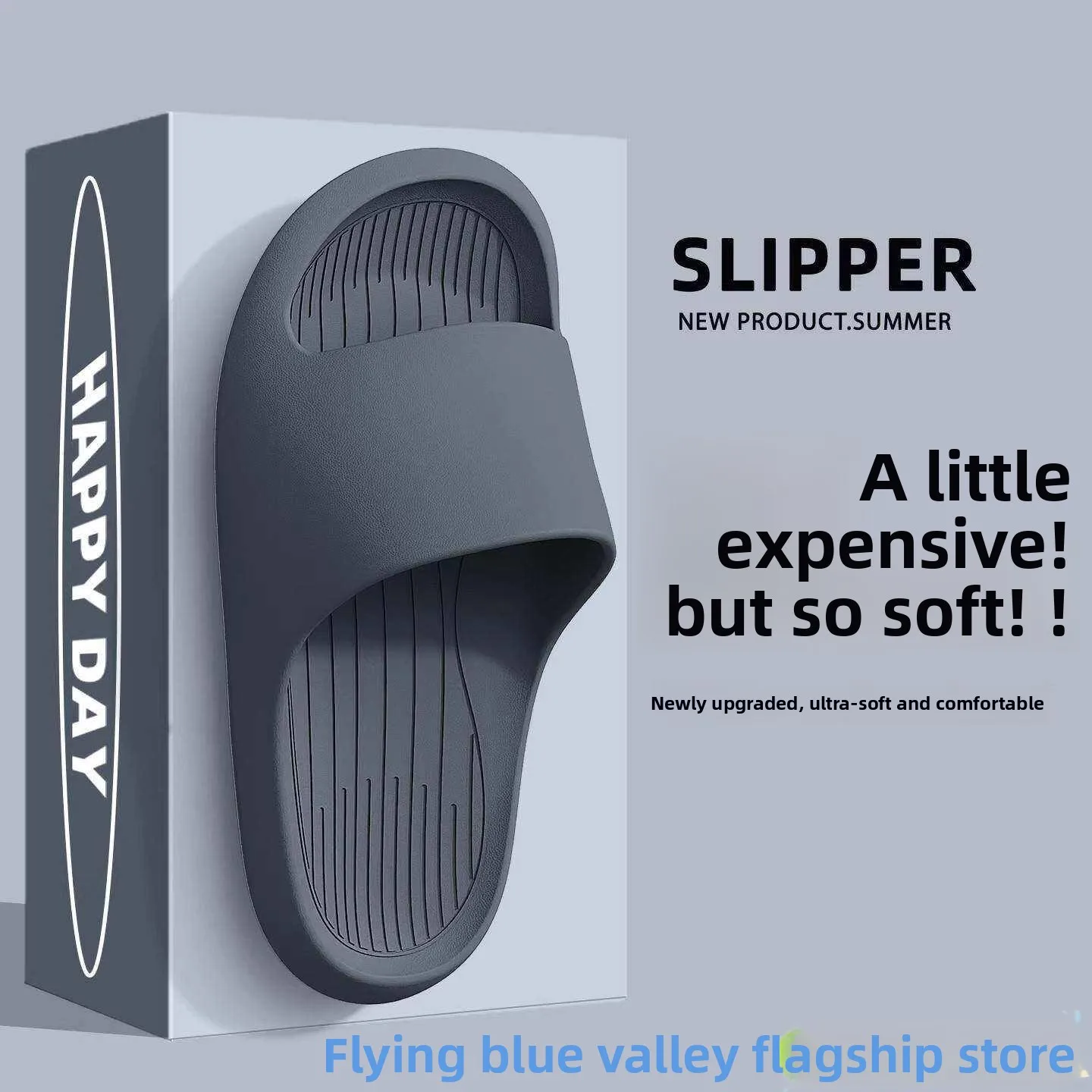 

Men's Summer Outdoor Slippers Indoor Home Bathroom Anti-Slip Deodorant EVA Flat Sandals Luxury Hair Sport Casual Slip-On