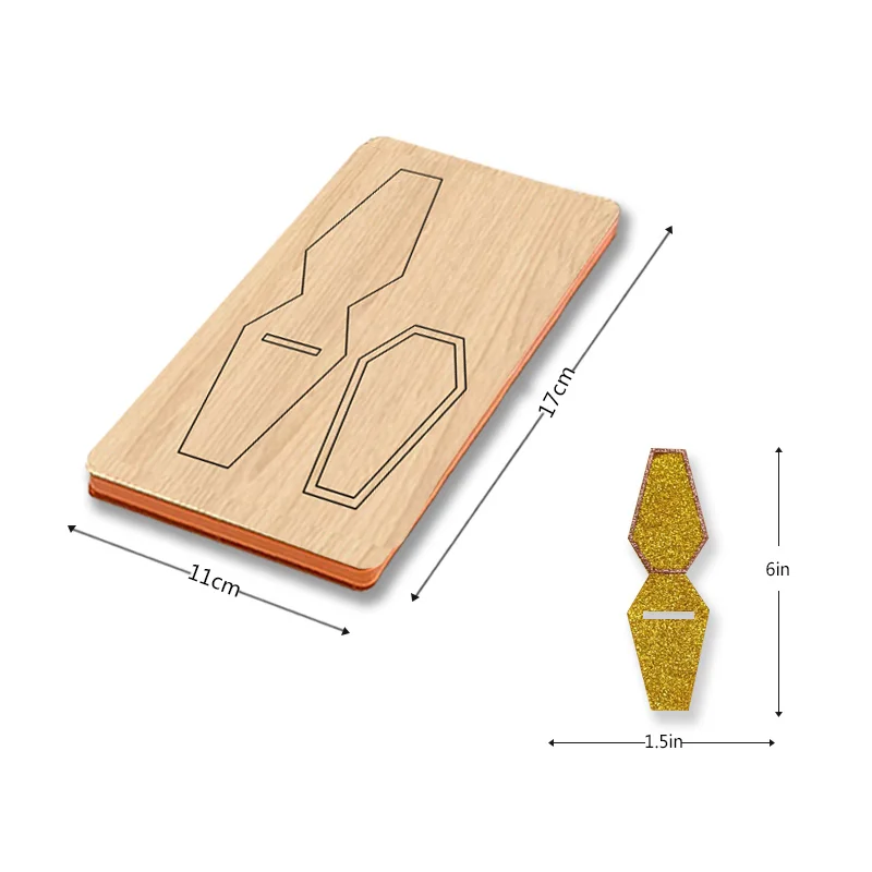 

SIZZIXDIES, 1 шт., 4-дюймовые двухслойные деревянные режущие штампы с короной, подходящие для большинства машин