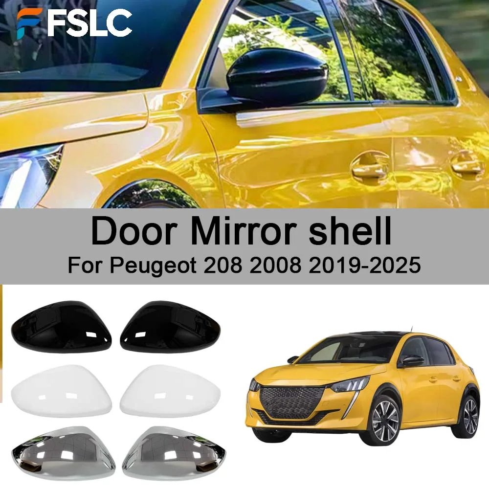 

Car Decoration Door Mirror shell For Peugeot 208 2008 2019-2025 Car Rearview Accessories Car Styling Upgrade Modify A Car