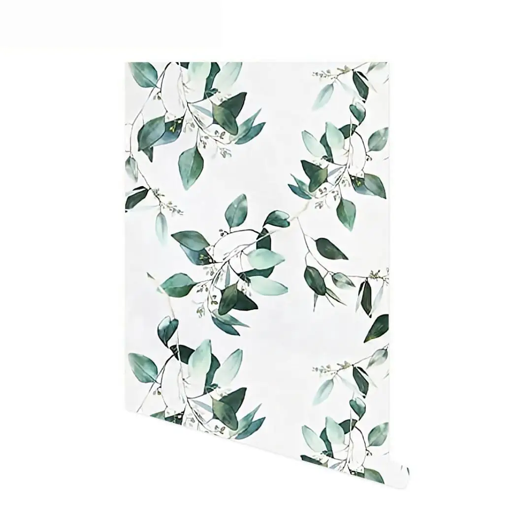 Grün Schälen und Stick Tapete Pflanze Tapete Eukalyptus Blatt Selbstklebende Wand Papier Vinyl Abnehmbare Kontaktieren Papier für Wand