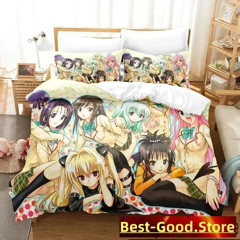 

3D Print To Love Ru Darkness Bedding Set Boys Girls Twin Queen King Size Duvet Cover Pillowcase Bed boys Adult