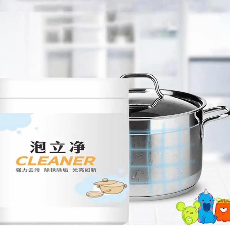 Foam Cleaner Strong Dirt Removal All Purpose Cleaner Pao LiJing Bubble Powder Cleaning Agent Kitchen Textile Cleaner Supplies