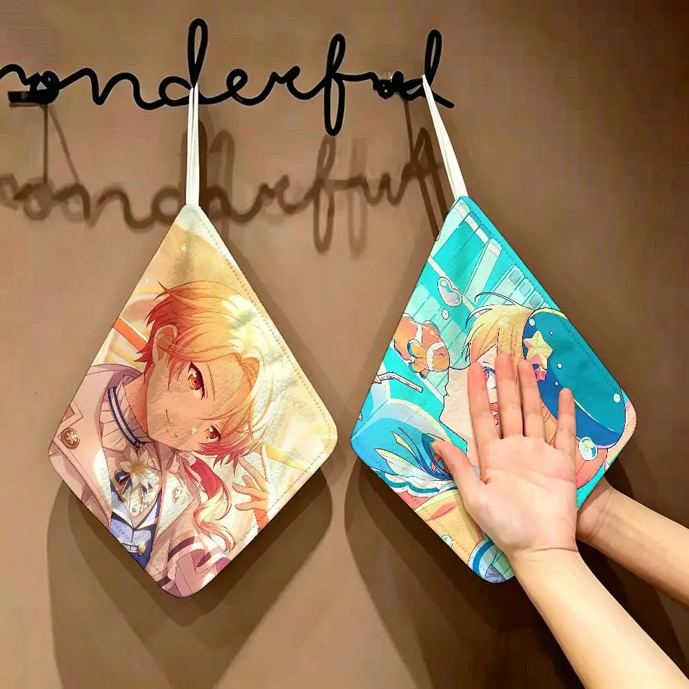 

Wonderlands x Showtime Tenma Tsukasa Polyester Daily Towel, Hanging Kitchen Hand Wiping Cloth, Durable for Whole House Use