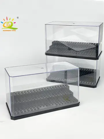 HUIQIBAO Toys Dustproof Figures Display Case Box Show Case for Model Collection Building Blocks Decorative Bricks Toy for Adult