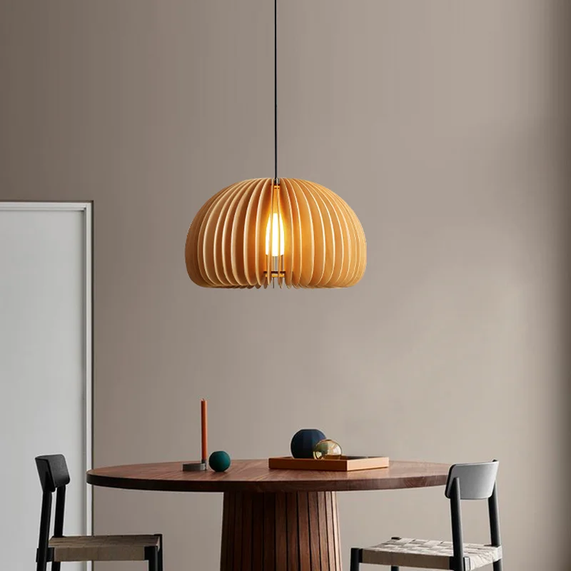 

Modern Nordic Wood Design LED Pendant Lamp For Dining Room Kitchen Bar Living Room Bedroom Aisle E27 Ceiling Chandelier Light