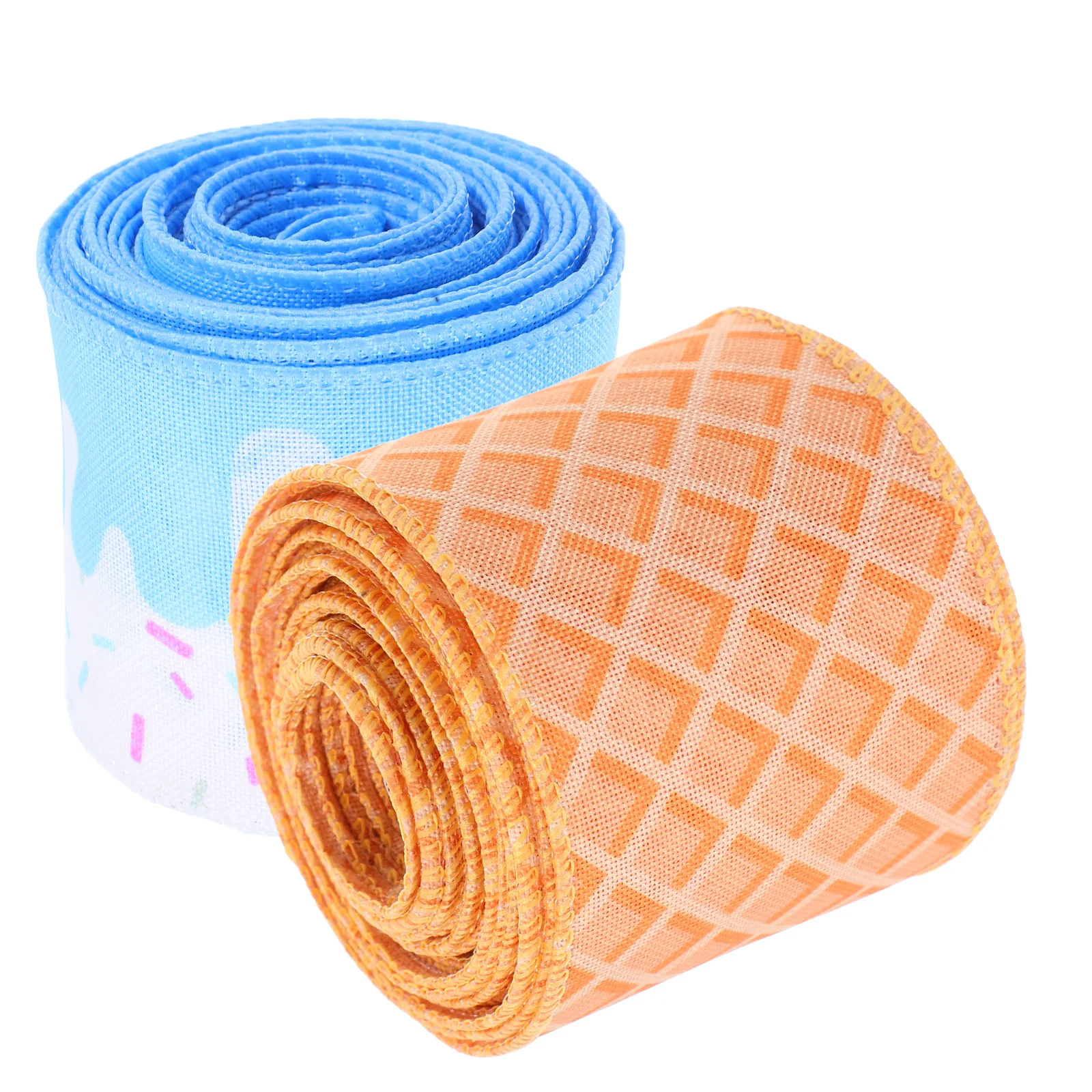 

2pcs Cake Ribbon Wire Edge DIY Craft Decorations Sweet Theme Party Wedding Present Wrapping Ribbon Ornament Bow