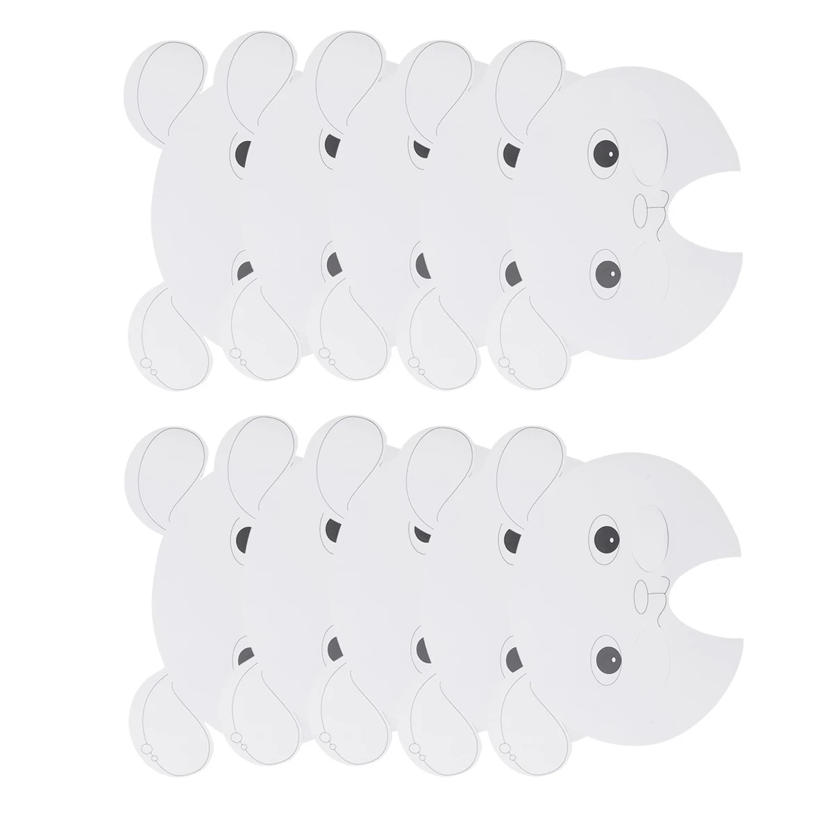 

15 Pcs Hand Painted Mask DIY Set Masks to for Kids Paper Craft Halloween Lamb Blank