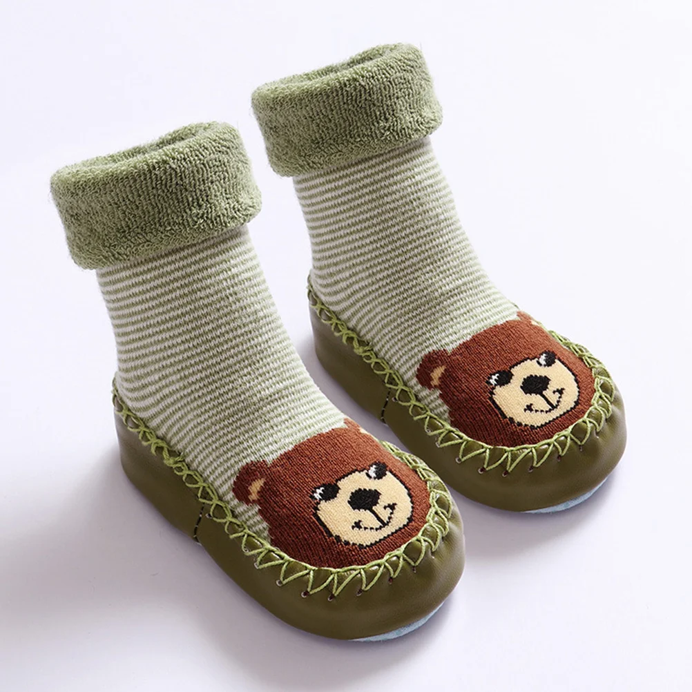 

1Pair Cartoon Kids Socks Cotton Anti-Slip Toddler Socks 14Cm Comfortable Breathable Suitable 15-23 Months