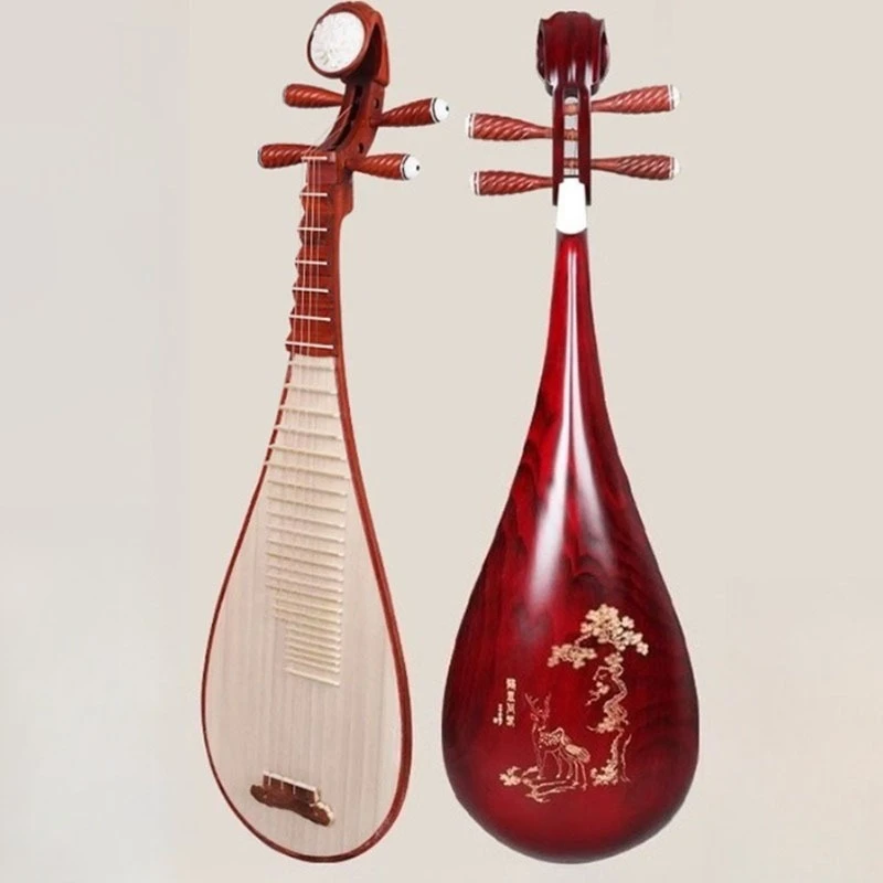 Pipa china tradicional profesional Pipa mediana niños adultos principiante jugando laúd instrumento Musical de cuerda étnica de madera