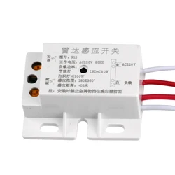 AC 220V 50Hz Automatic Infrared Sensor Switch PIR Microwave Radar Human Motion Sensor Module Time Distance Range Adjustable