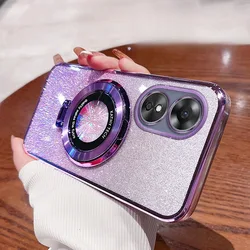 Gradient Glitter Stand Case For Realme C67 C65 C55 C53 C33 C31 C30 12 12Pro 12ProPlus 11 11Pro 11ProPlus 10 Soft Cover