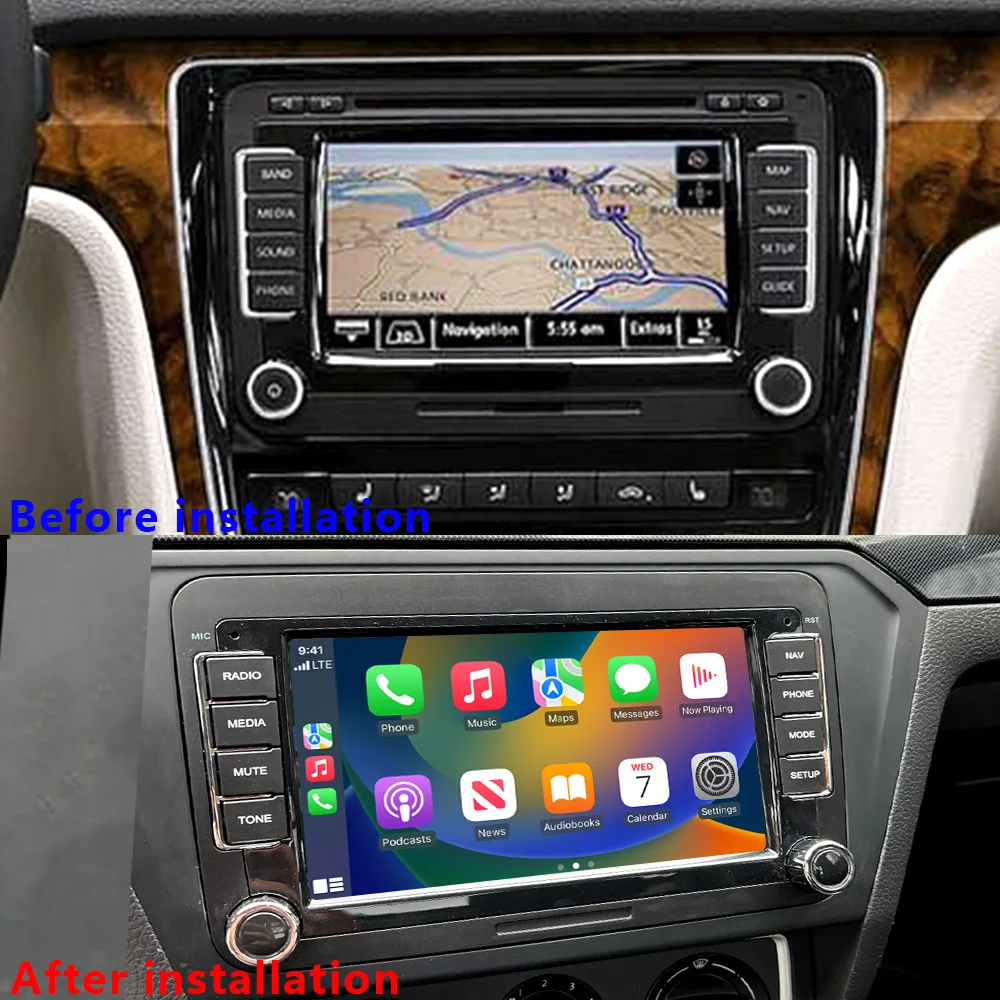 

CHSTEK Auto Radio Carplay For Volkswagen VW Passat B6 B7 T5 Polo Golf Tiguan Touran Multivan Seat Android 13 GPS WIFI 4G RDS FM